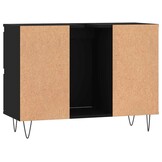 vidaXL Badkamerkast 80x33x60 cm bewerkt hout zwart