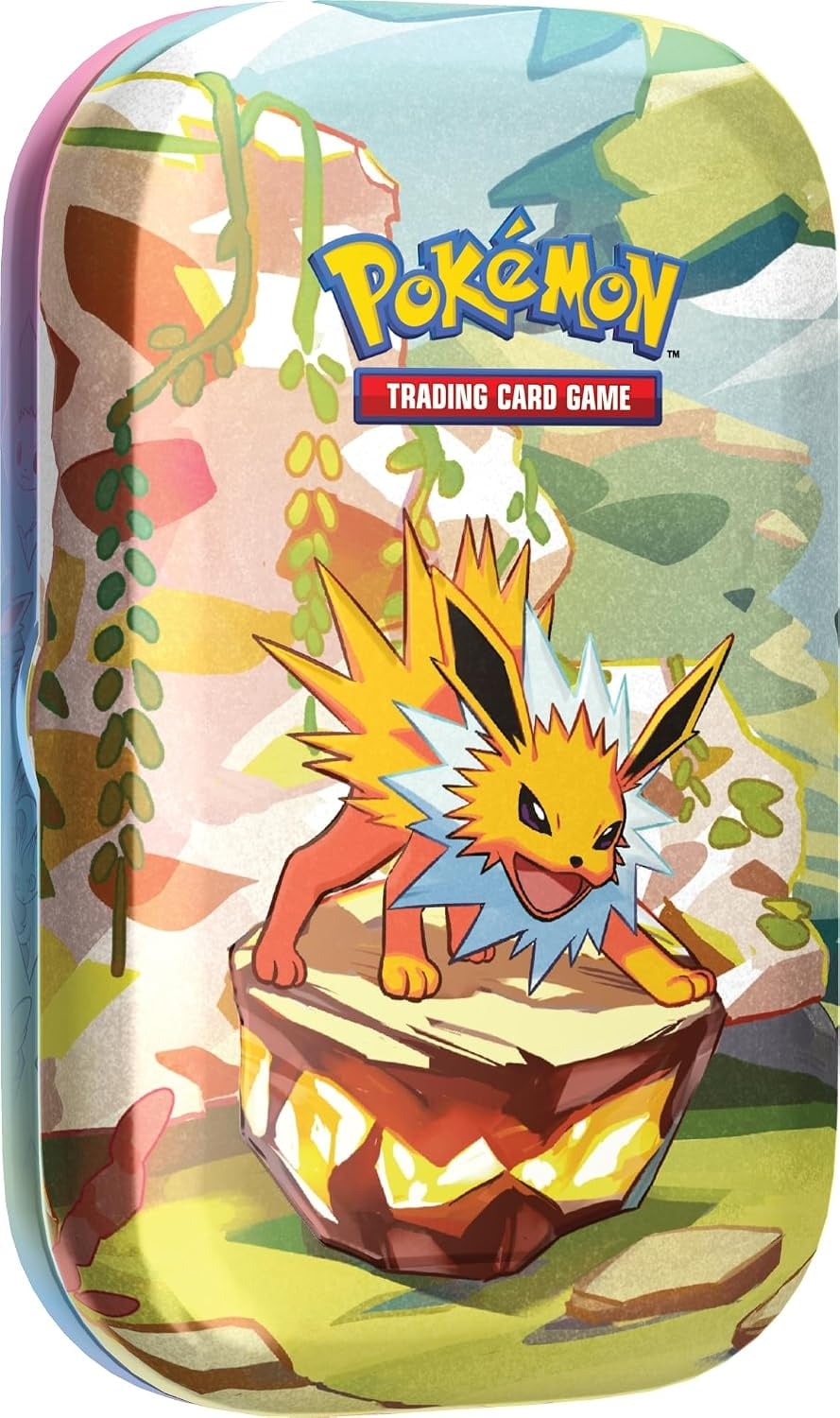 Pokémon - Verzamelkaartspel: scharlakenrode en paarse minilaten, prismatische ontwikkelingen – Jolteon (2 booster-packs en 1 munt)