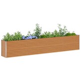 vidaXL Verhoogde plantenbak Licht Bruin 390 x 50 x 68 cm