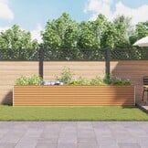vidaXL Verhoogde plantenbak Licht Bruin 390 x 50 x 68 cm