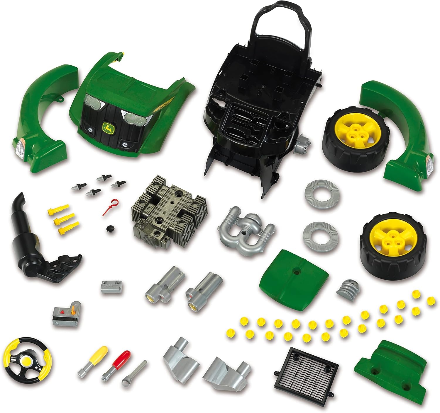 Theo Klein 2822 Hot Wheels assembly car I Engine block with instructive repair functions I Battery-operated headlights and horn I Toys for children aged 3 and over