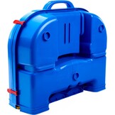AquaPlay - LockBox - waterbaan als transportkoffer met 27 delen, speelset inclusief 1 Hippo Wilma, amfibieauto en containerboot, voor kinderen vanaf 3 jaar, 8700001516, blauw
