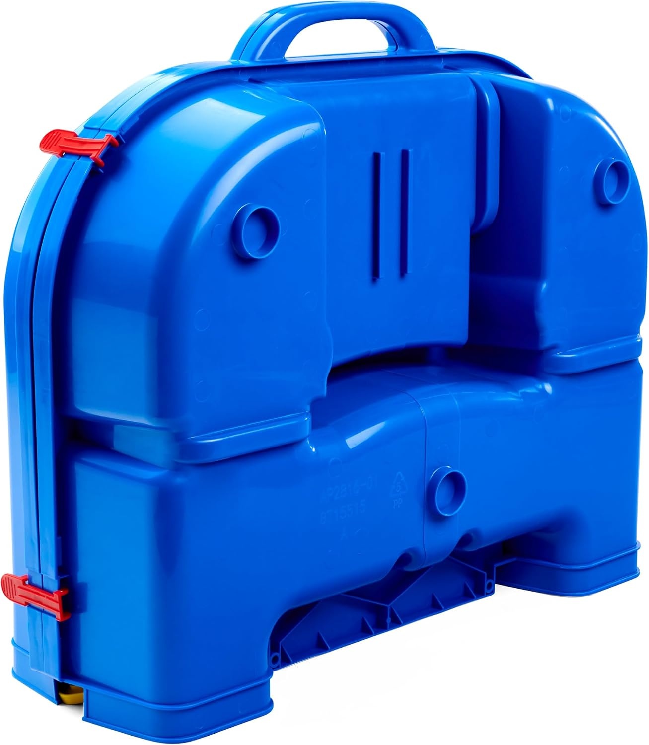 AquaPlay - LockBox - waterbaan als transportkoffer met 27 delen, speelset inclusief 1 Hippo Wilma, amfibieauto en containerboot, voor kinderen vanaf 3 jaar, 8700001516, blauw