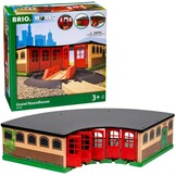 BRIO World Grand Roundhouse for Kids, Wooden Railway Roundhouse with Turntable, Fits Up to 5 Engines, Ages 3 Years and Up | turntable roundhouse, fits up to 5 engines, compatible with brio world sets, wooden railway accessory