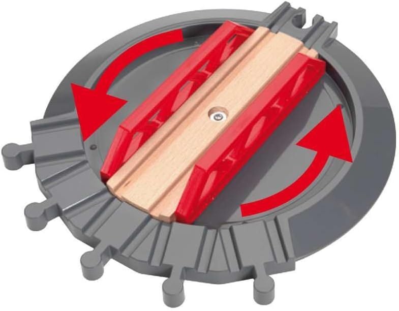 BRIO World Grand Roundhouse for Kids, Wooden Railway Roundhouse with Turntable, Fits Up to 5 Engines, Ages 3 Years and Up | turntable roundhouse, fits up to 5 engines, compatible with brio world sets, wooden railway accessory