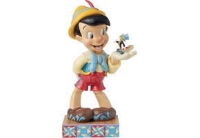 Pinocchio Disney Beeld 39 cm Gegoten Steen Handbeschilderd Jim Shore 47% Korting