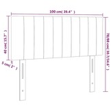 Hoofdbord 100 cm Lichtgrijs Fluweel - 77% Korting