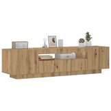 vidaXL Tv-meubel met LED 160x35x40 cm bewerkt hout artisanaal eiken