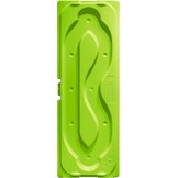 BIG Spielwarenfabrik 800056733 Sandy met harde kaft, zandbak met speelbare afdekking, comfortabel zitvlak, UV-bestendig en weerbestendig kunststof, 138 x 138 cm, voor kinderen vanaf 1 jaar, lichtgroen/donkergroen