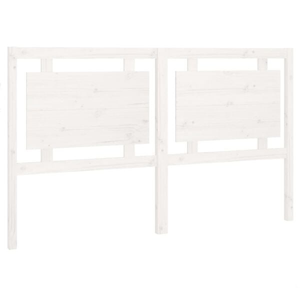 Hoofdbord Massief Grenenhout Wit 165,5x4x100 cm - 82% Korting
