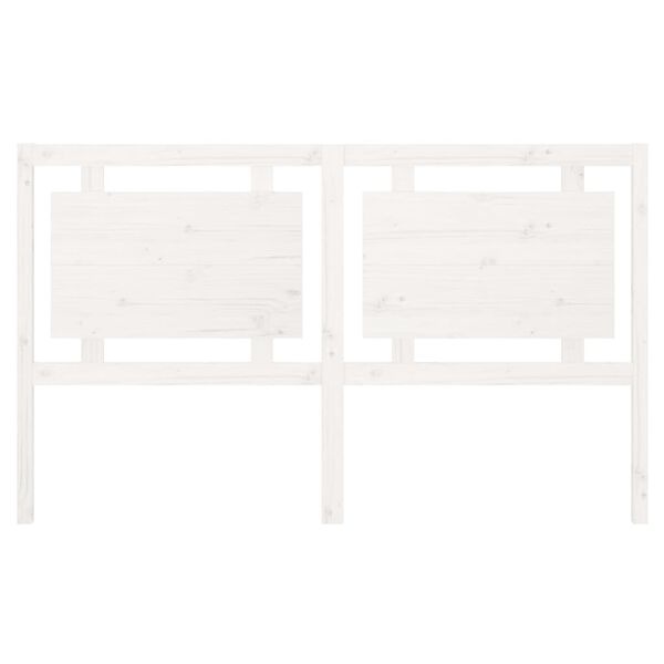Hoofdbord Massief Grenenhout Wit 165,5x4x100 cm - 82% Korting