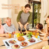 Elektrische Warmhoudplaat 240W met 3 Temperatuur- & Tijdinstellingen | 78% Korting
