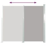 Uittrekbaar Tuinscherm 100x500 cm Grijs - 34% Korting