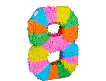 Piñata Cijfer 8 Verjaardag - Zelf Te Vullen - 28% Korting
