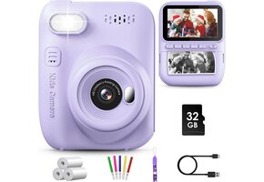 Instant Kindercamera met 32GB & Printrollen - 34% Korting!