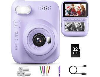 Instant Kindercamera met 32GB & Printrollen - 34% Korting!