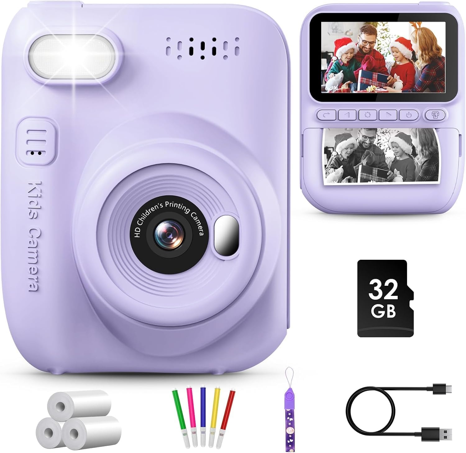 Instant Kindercamera met 32GB & Printrollen - 34% Korting!