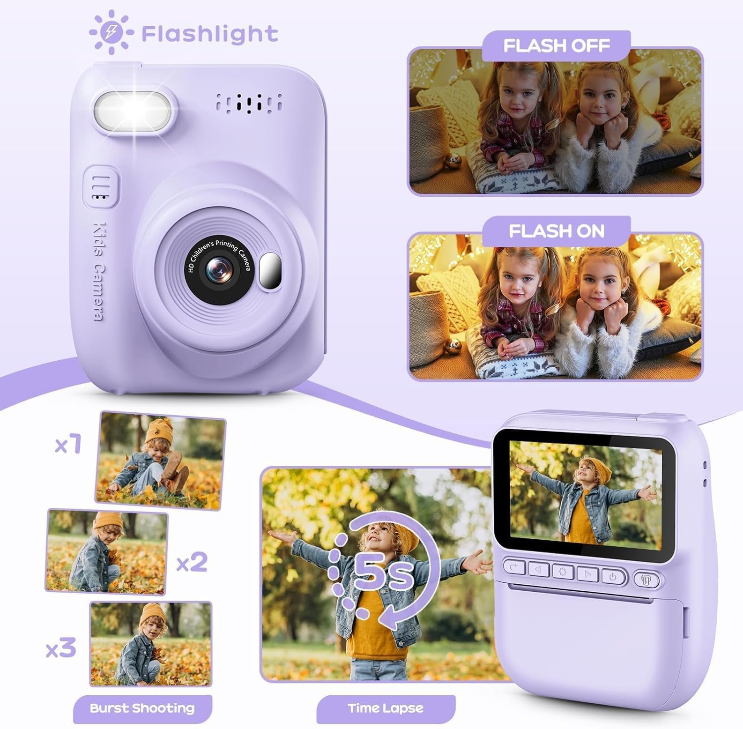 Instant Kindercamera met 32GB & Printrollen - 34% Korting!