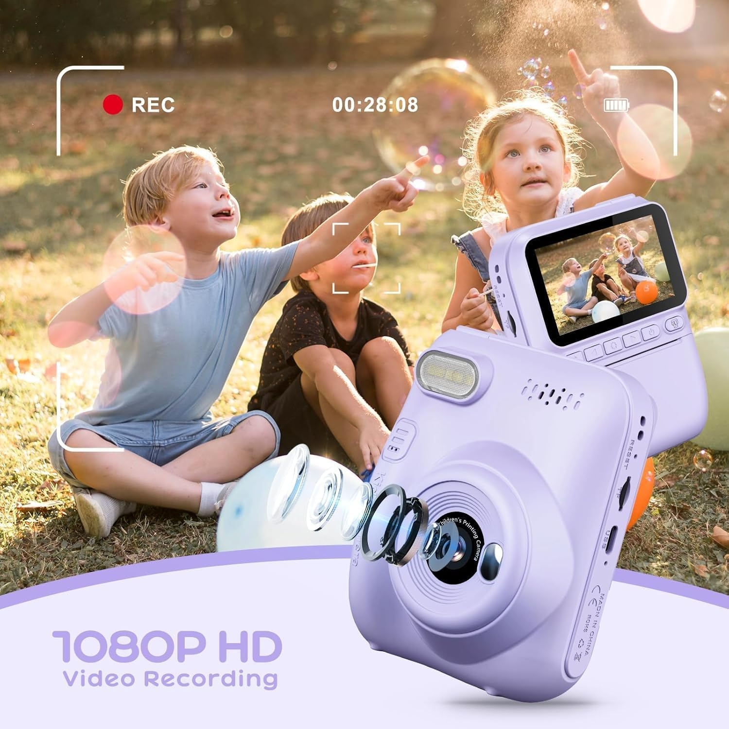 Instant Kindercamera met 32GB & Printrollen - 34% Korting!