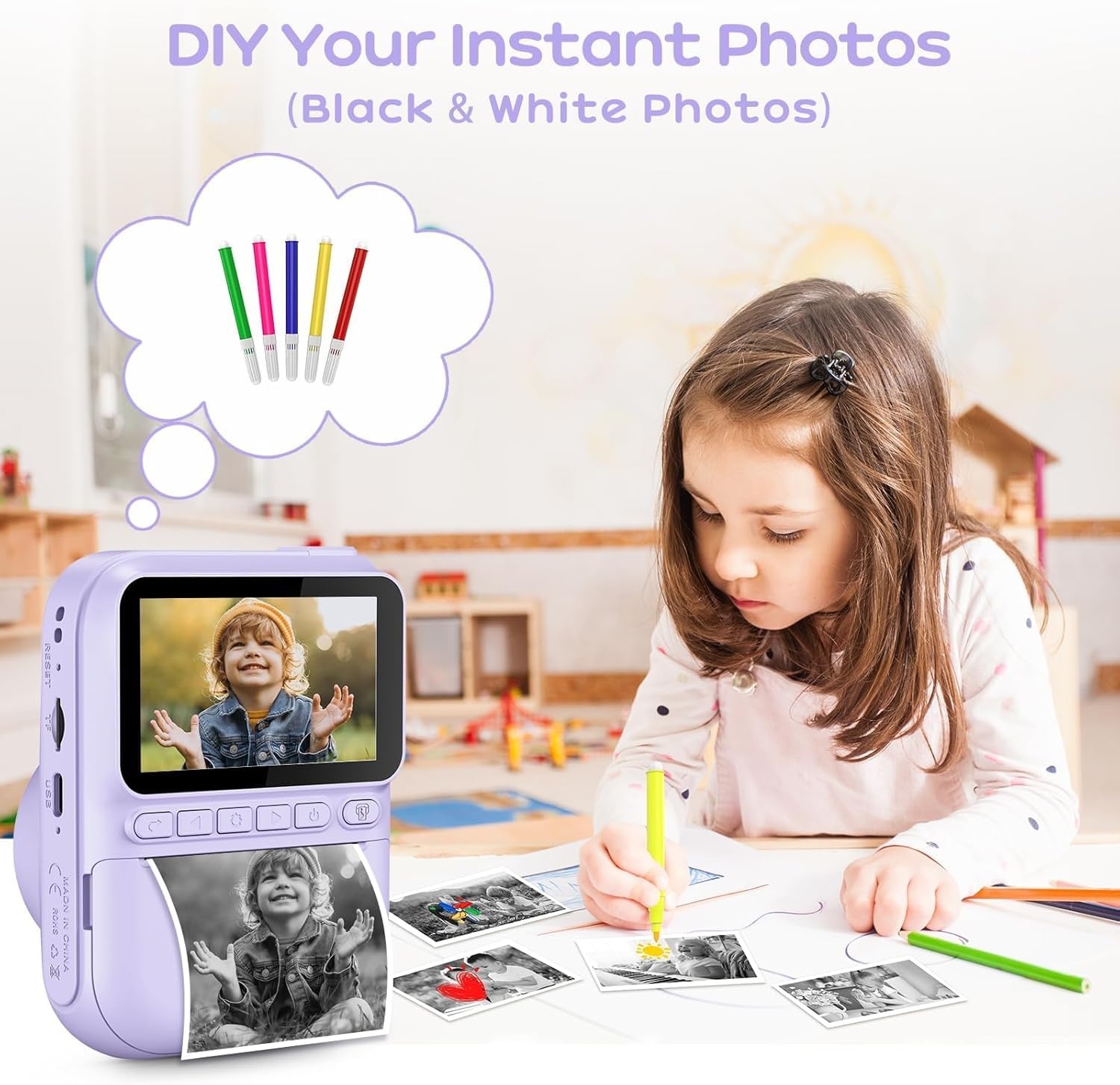 Instant Kindercamera met 32GB & Printrollen - 34% Korting!