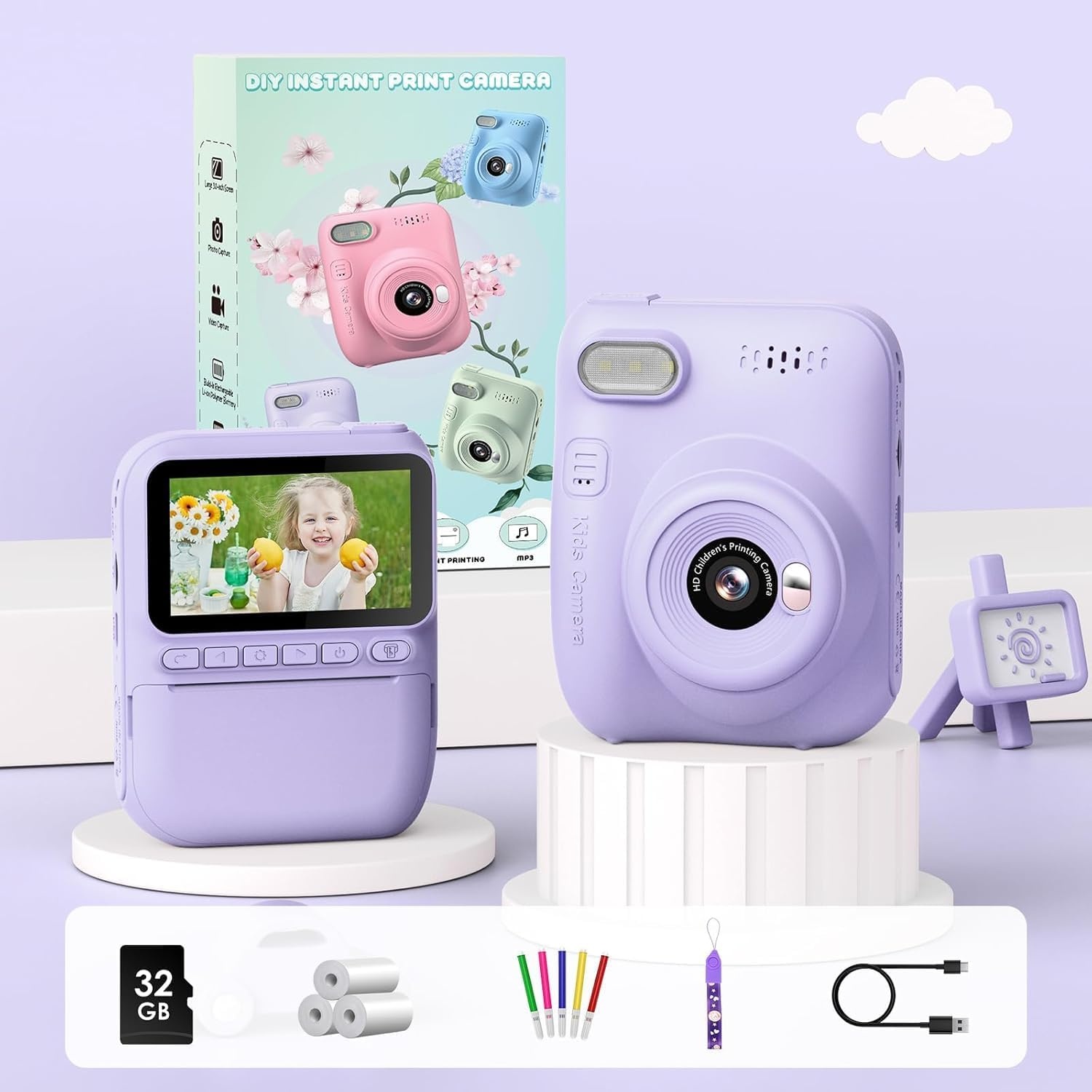 Instant Kindercamera met 32GB & Printrollen - 34% Korting!