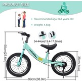 Loopfiets 14 inch met Rem & Pomp - Veilig Leren Fietsen (34% Korting)