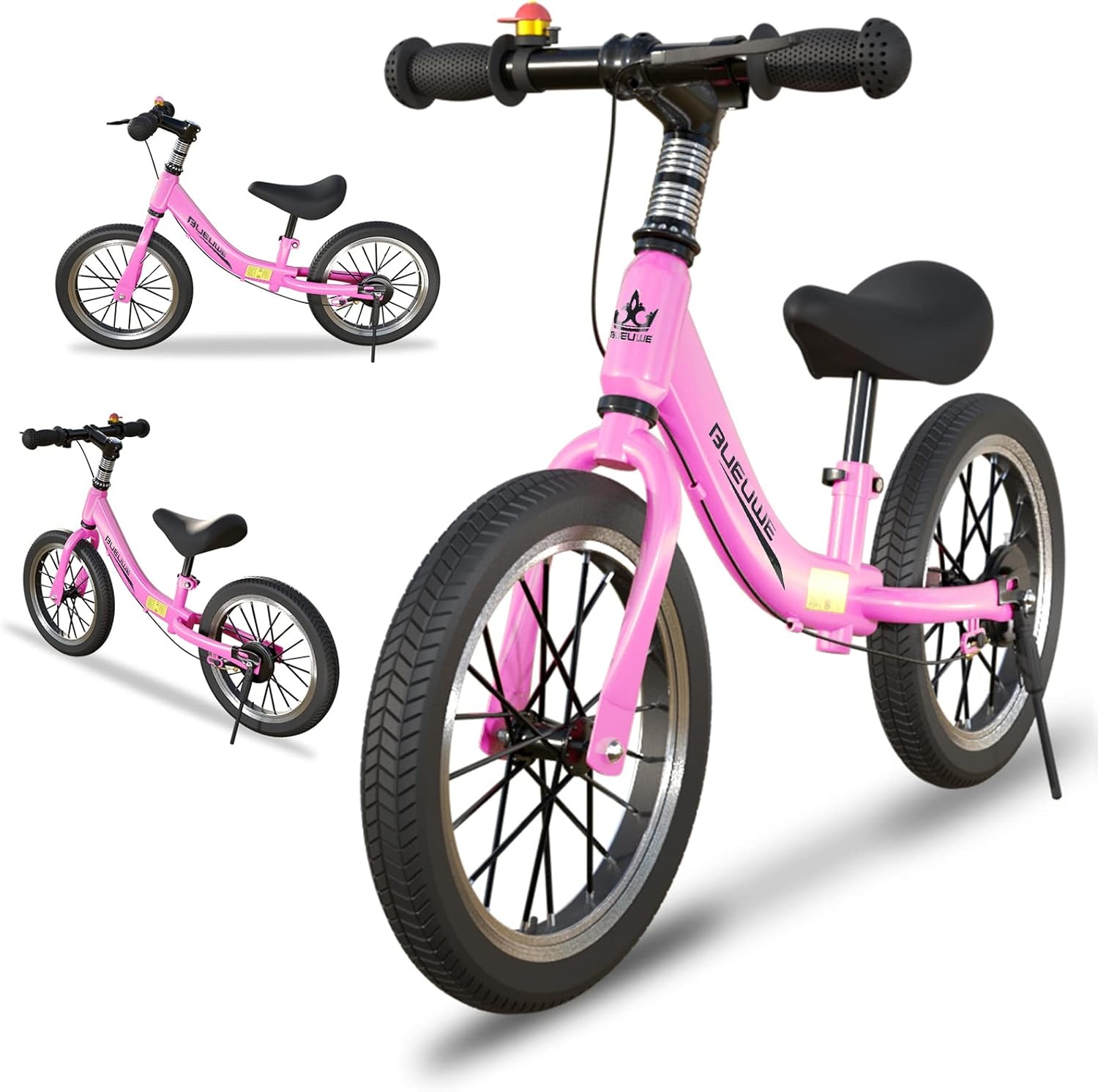 Loopfiets 14 inch met Rem & Pomp - Veilig Leren Fietsen (34% Korting)