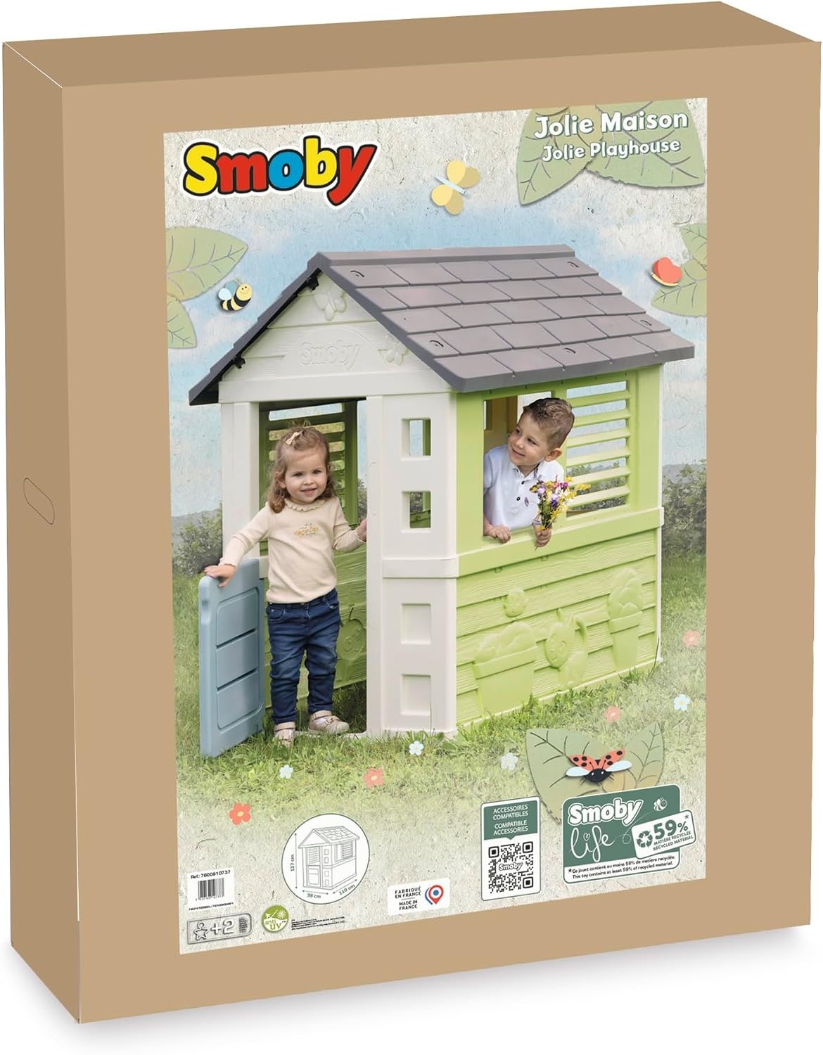 Houten speelhuis met luiken - 35% Korting