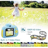 Kinder Camera Blauw - 1080P, 32GB SD, Dubbele Lens - 28% Korting