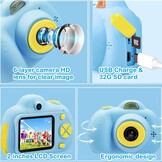 Kinder Camera Blauw - 1080P, 32GB SD, Dubbele Lens - 28% Korting