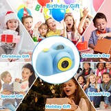 Kinder Camera Blauw - 1080P, 32GB SD, Dubbele Lens - 28% Korting