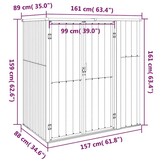 Gegalvaniseerde Stalen Tuinschuur 161x89x161 cm Grijs - 35% Korting