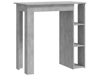 Bartafel met Schap - Betongrijs Hout - 102x50x103,5 cm (36% Korting!)