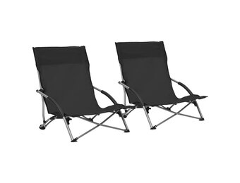 VidaXL Opklapbare Stoelen (2 stuks) - Zwart - 34% Korting