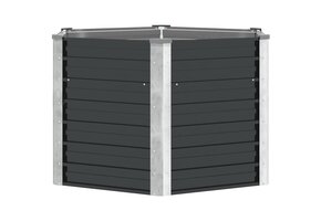Verhoogde Plantenbak Staal Antraciet 129x129x77cm - 34% Korting