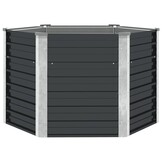 Verhoogde Plantenbak Staal Antraciet 129x129x77cm - 34% Korting