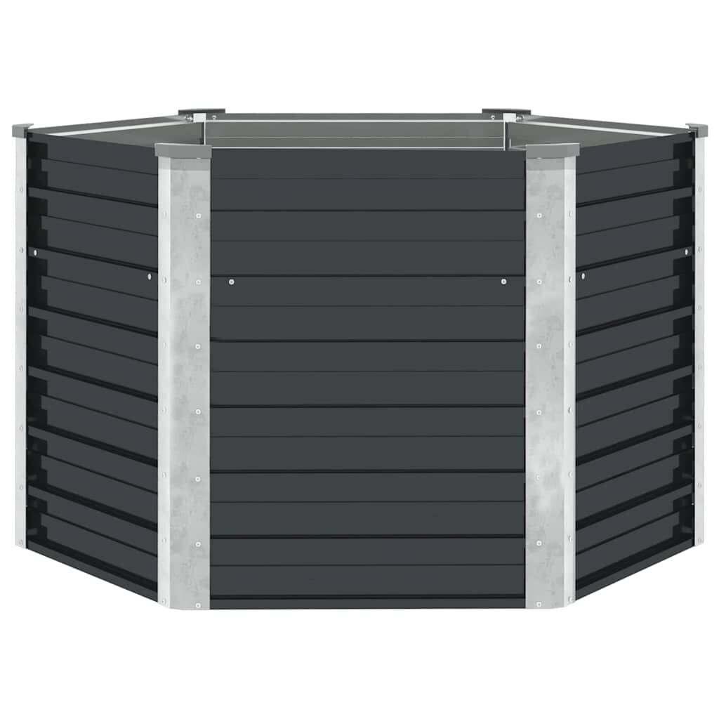 Verhoogde Plantenbak Staal Antraciet 129x129x77cm - 34% Korting