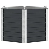 Verhoogde Plantenbak Staal Antraciet 129x129x77cm - 34% Korting