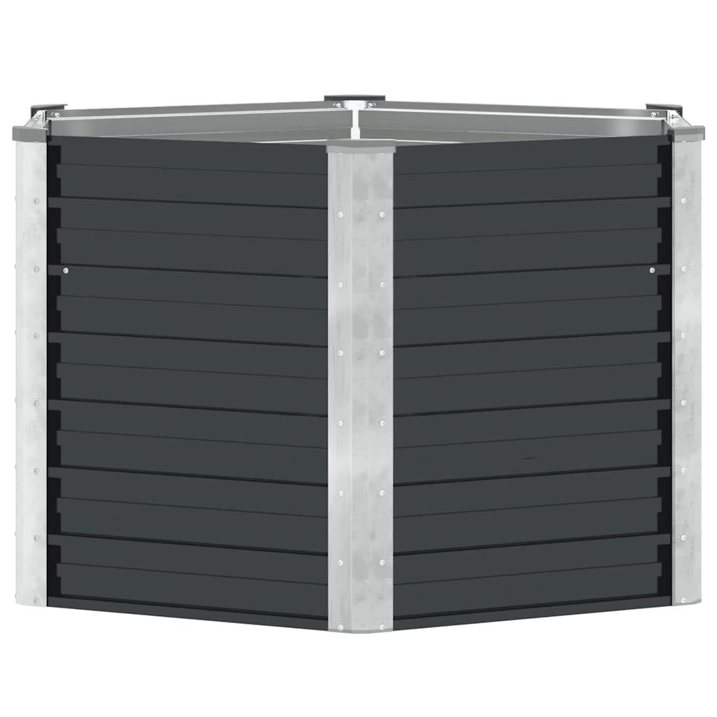 Verhoogde Plantenbak Staal Antraciet 129x129x77cm - 34% Korting
