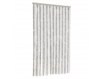 Vliegengordijn Chenille Lichtgrijs/Wit 100x230 cm - 34% Korting