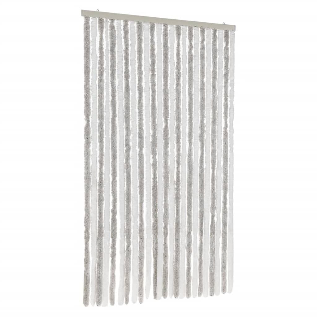 Vliegengordijn Chenille Lichtgrijs/Wit 100x230 cm - 34% Korting