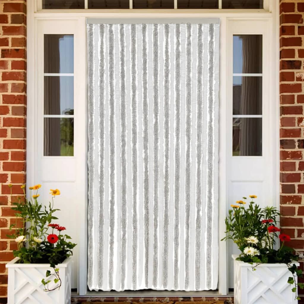 Vliegengordijn Chenille Lichtgrijs/Wit 100x230 cm - 34% Korting