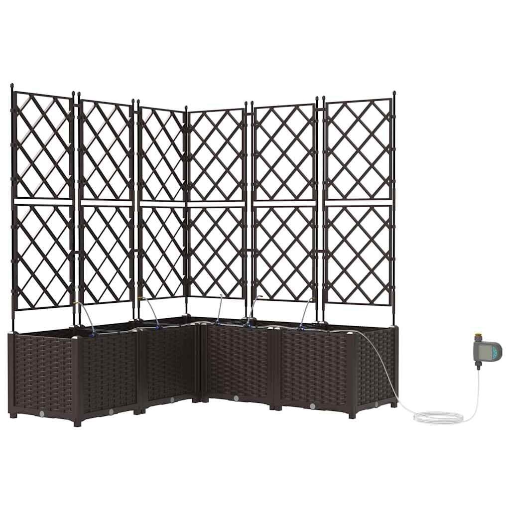 Plantenbak set van 5, bruin, 35% korting