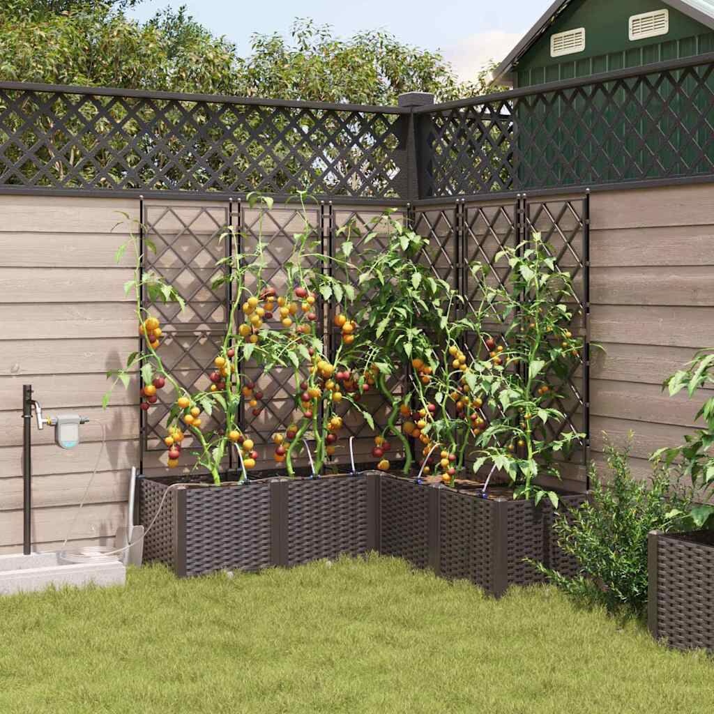 Plantenbak set van 5, bruin, 35% korting