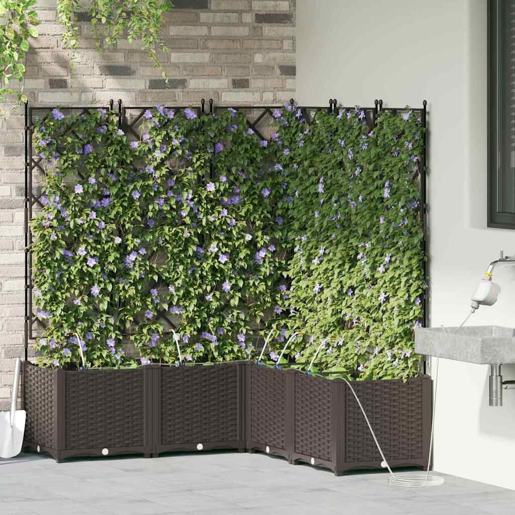 Plantenbak set van 5, bruin, 35% korting