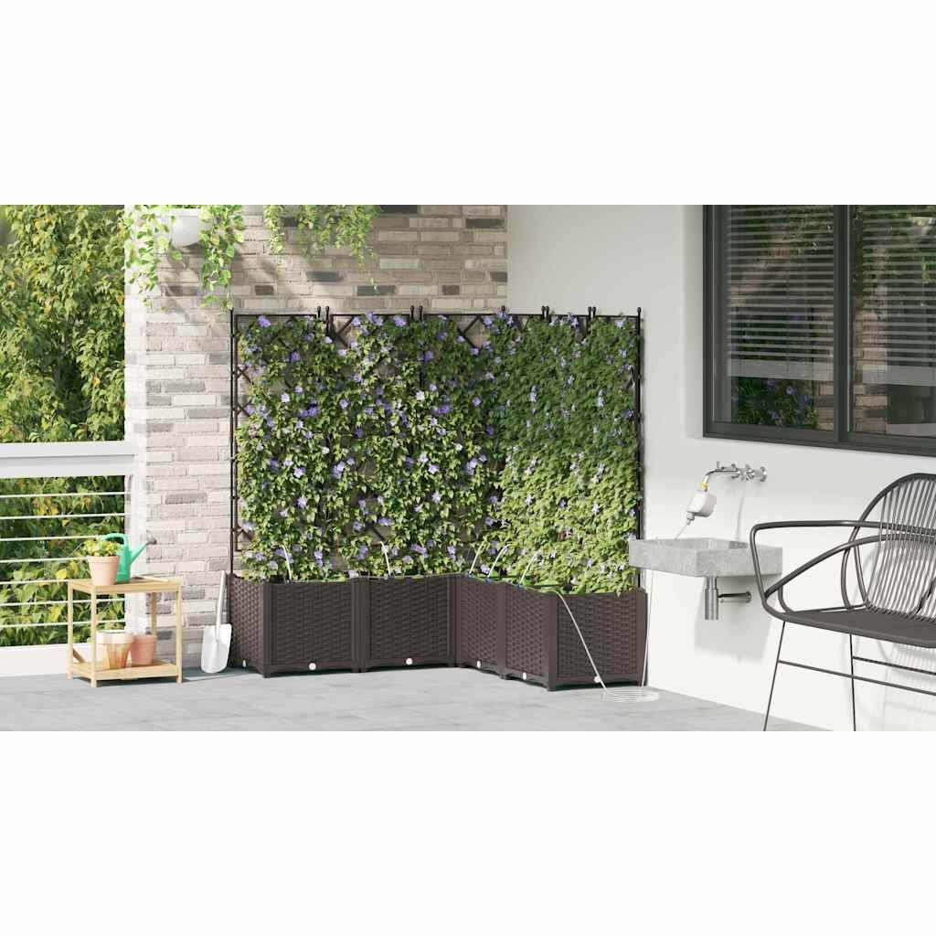 Plantenbak set van 5, bruin, 35% korting