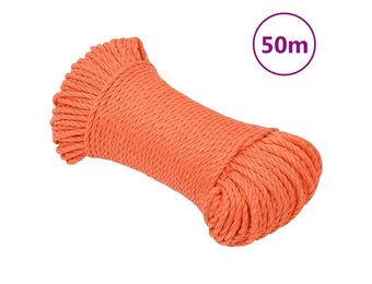 Werktouw Polypropeen Oranje 3mm x 50m - 40% Korting!