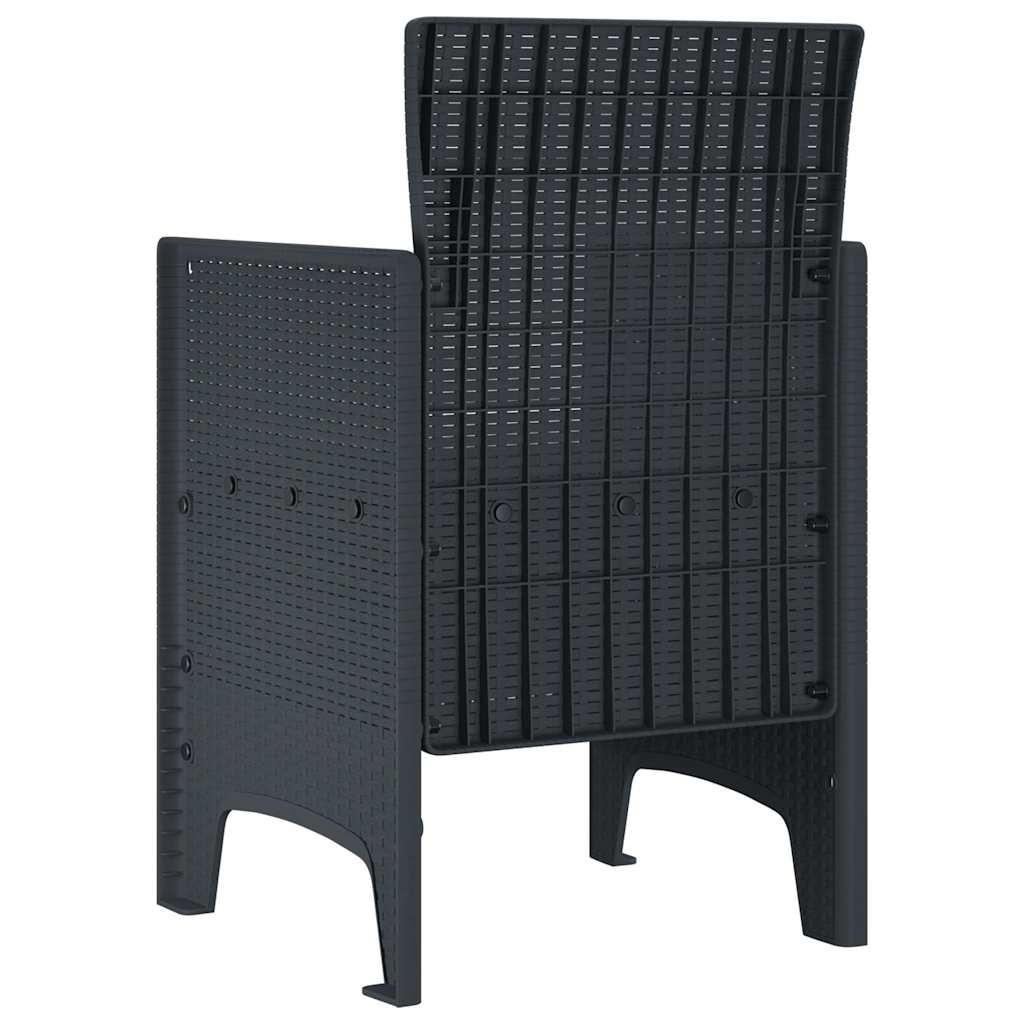 VidaXL Tuinstoel Antraciet (4 stuks) PP - 35% Korting