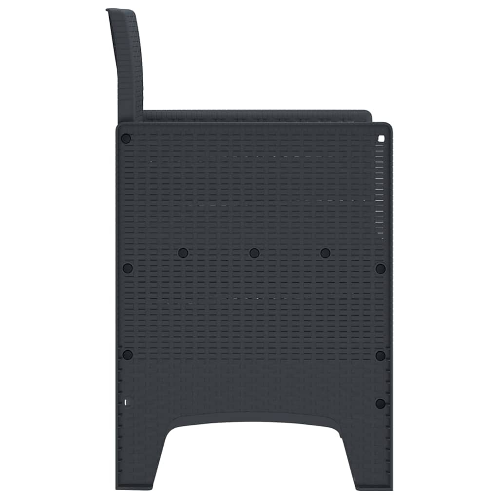 VidaXL Tuinstoel Antraciet (4 stuks) PP - 35% Korting