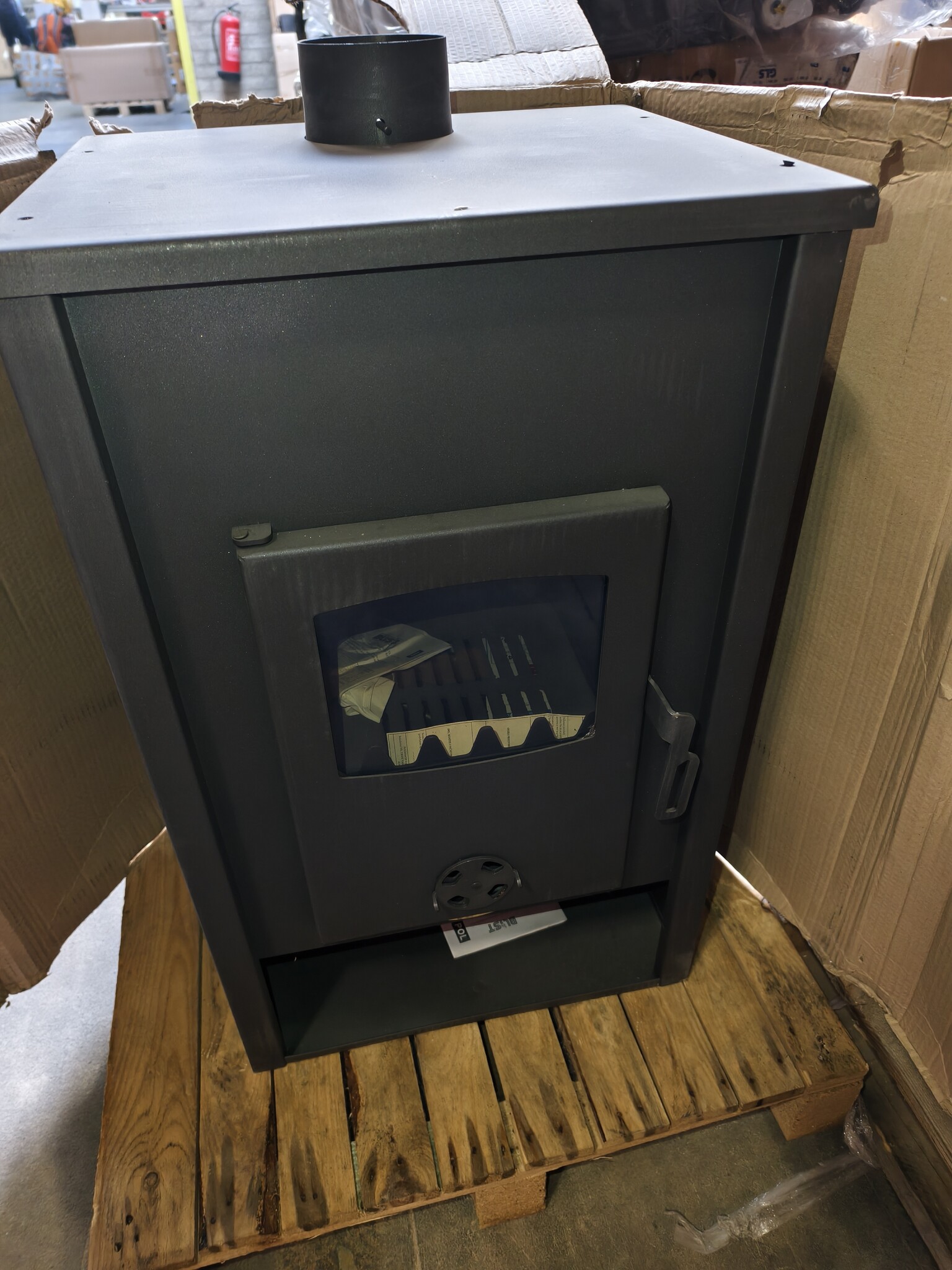 CV Houtkachel 22kW Staal - Vrijstaand met Watermantel - 55% Korting